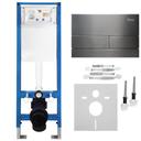 Unterputz-WC-Gestell Set Slim 024N mit T Titan Drückerplatte
