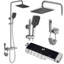 Shower set with thermostatic mixer REA ROB Nickiel Brush INOX