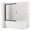 Paravento vasca scorrevole REA Dario Black 120