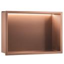 UGRADBENA KUPAONSKA POLICA LED 30x45 brush copper