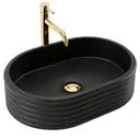 Νιπτήρας Rea Nicoletta Black 50 x 36 x 14 εκ