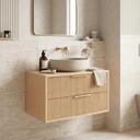 Dulap baie pentru lavoar Rea Mono 80cm Beige