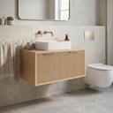Dulap baie pentru lavoar Rea Core 80cm Beige