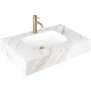 Lavabo suspendu Rea Aresa Grey Gold 80