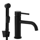 Washbasin faucet with bidetta Rea Lungo Black