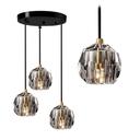 Kristall Deckenlampe Black APP588-3CPR