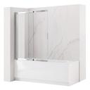 Paravento vasca scorrevole REA Dario Chrome 80