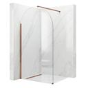 Ścianka prysznicowa Walk-In Rea Heaven Brush Copper 90