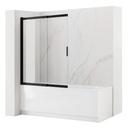 Paravento vasca scorrevole REA Dario Black 80