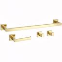 Bathroom Accessories Set Rio Gold 4 Pieces