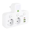 Listwa zasilająca 2 gniazda + 2x USB-A + USB-C JNH017 Biała