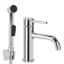 Washbasin faucet with bidetta Rea Lungo Chrome