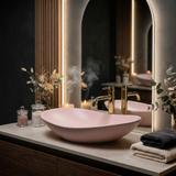 Umývadlo na dosku REA ROYAL Powder Pink Matt