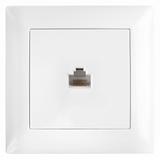 Gniazdo RJ45 z ramką OSTE JNH010-S Białe