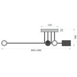 Decken/Wand-Lampe spider Agaro 4