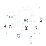 Kitchen faucet Eco Fresh BRUSH GOLD