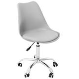 Krzesło Biurowe z poduszką Jasno Szare