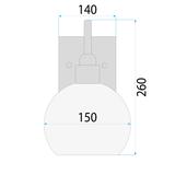 Wandlampe black gold APP1580-1W