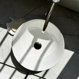 Keramički umivaonik na ploči REA STELLA Gold Brush / White