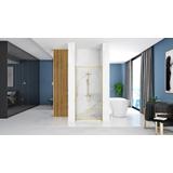 Tuš vrata REA Rapid Swing Brush Gold 100