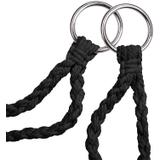 Fotel wiszący boho z poduszką black 490129A