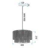 Hängelampe APP1836-1CP NATURE BLACK