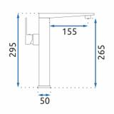 Torneira para lavatório alta REA LEVI dourada