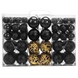 BOMBKI CHOINKOWE CZARNE 100SZT KL-21X04