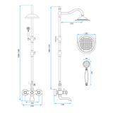 ДУШ СИСТЕМА Rea Retro Old Black