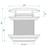 Вана Изпускателен клапан Rea Black