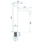 Robinet de salle de bain Rea Ontario Black