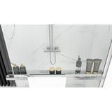 Rea Aero N 100 Διαφανής τοίχος ντους με ράφι και κρεμάστρα Evo