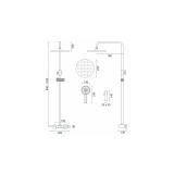 Zestaw PRYSZNICOWY REA Savio z wyświetlaczem LED Chrom