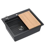 гранитная мойка KURT 110 WORKSTATION Black Dotted