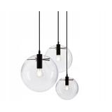 Hängelampe Glas Lassi Black 20+25+30 cm