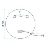 Oglindă LED 70cm MMJ Black