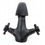 Torneira para lavatório antiga Rea Retro preta baixa