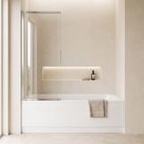Badekarsskærm skydedør Rea Dario Chrome  80
