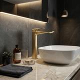 Βρύση νιπτήρα REA Prime Brush Gold High