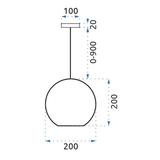 Hängeampe Kugel LE03-1