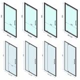 Přístěnná sprchová kabina Rea Rapid Swing Black