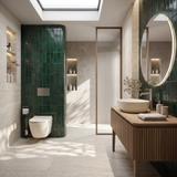 Ensemble WC Suspendu Focus + Lavabo à Poser Rea Focus Creme