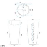 Umywalka Ceramiczna Wolnostojąca Anya Savana Matt