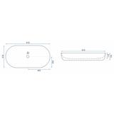 Umywalka Nablatowa REA CLEO 81 White