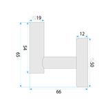 Bathroom hanger 6606 Modern Brush Nickel