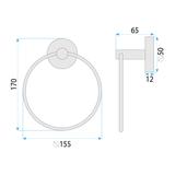 Bathroom hanger Ring 6610 Modern Titan