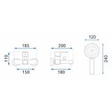 Rubinetto da vasca REA Mild Black / Rose Gold