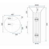 Hope vapaasti seisova keraaminen pesuallas