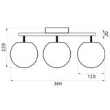 Deckenlampe GLAMOUR CHROME APP672-3C