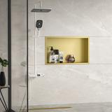 bathroom shelf 30x45 gold brush